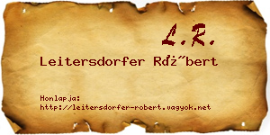 Leitersdorfer Róbert névjegykártya